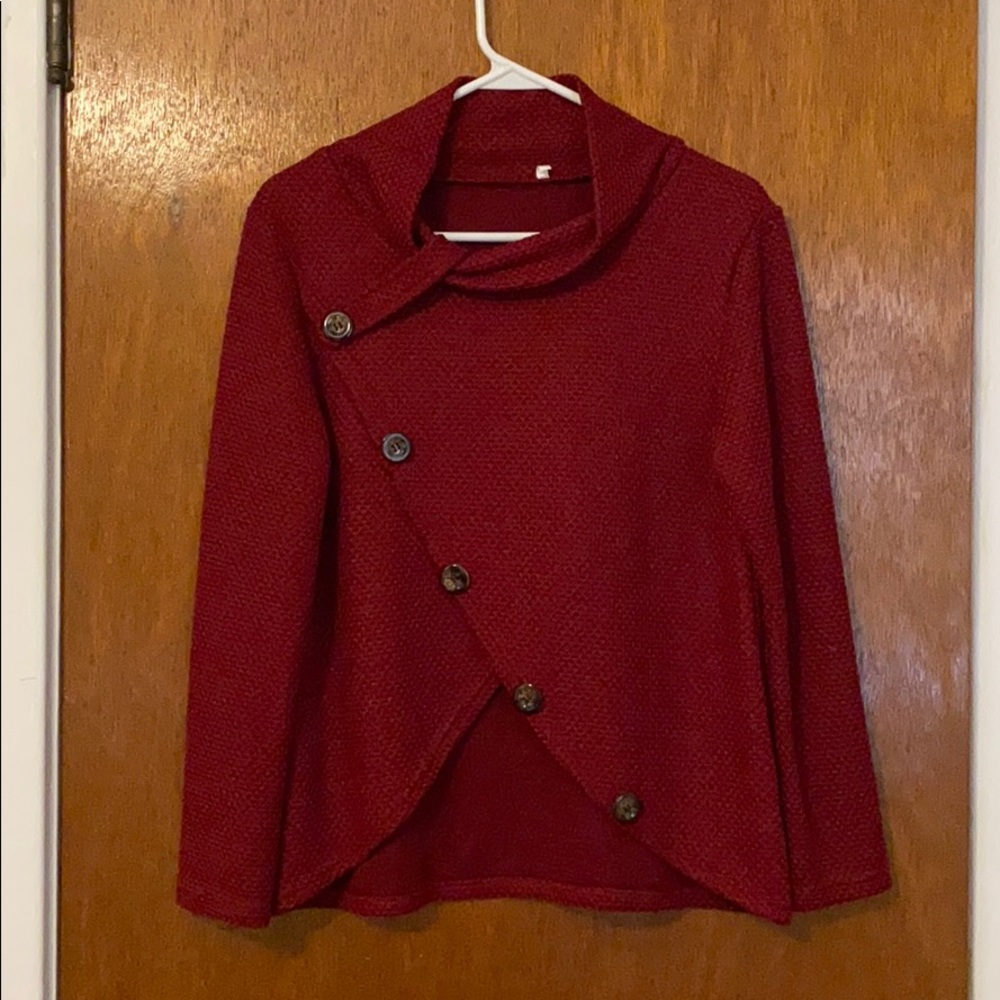 Sweater with button detail